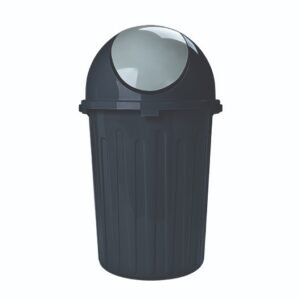 LIXEIRA PRETA 80 LITROS C/ TAMPA BASCULANTE ARQPLAST LB80PM