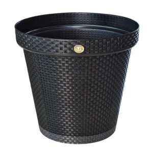 VASO REDONDO RATTAN PRETO 36 LITROS ARQPLAST