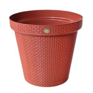 VASO REDONDO RATTAN TERRACOTA 36 LITROS ARQPLAST