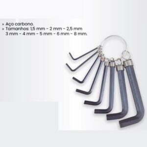 JG CHAVE TORX CHAVEIRO 8 PCS ARTTOOLS T 41403