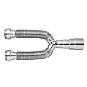 SIFAO SANFONADO CROMADO DUPLO  67 CM  UNIFORTTE 06.051