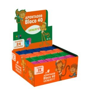 APONTADOR PLASTICO C/ DEPOSITO RETANGULAR LEOELEO 4745