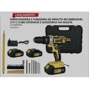 PARAFUSAD E FURADEIRA 21V CABO EXTEN+ACESS. ARTTOOLS S 1033