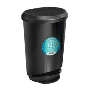 LIXEIRA C/ PEDAL 10 LT PRETA ARQPLAST 25805