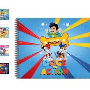 CADERNO ESPIRAL DESENHO/CART CAPA DURA 80 F DOG BAAG