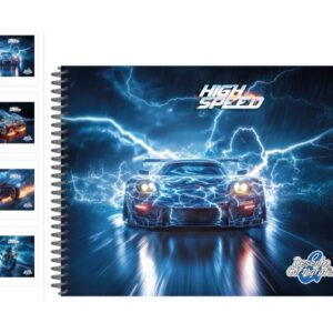 CADERNO ESPIRAL DESENHO/CART CAPA DURA 80 F HIGH SPEED BAAG