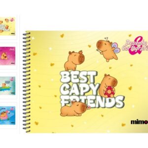 CADERNO ESPIRAL DESENHO/CART CAPA DURA 80 F MIMOS BAAG