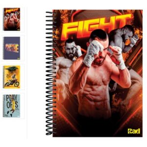 CADERNO ESPIRAL UNIV CAPA DURA 60 F RAD MAN BAAG