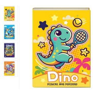 CADERNO BROCHURA UNIV CAPA DURA 80 F DINO BAAG